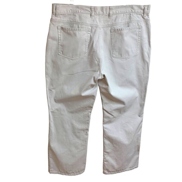 Eddie Bauer Oatmeal Beige Cotton Bootcut Jean‎ Styled Pants - Picture 8 of 9